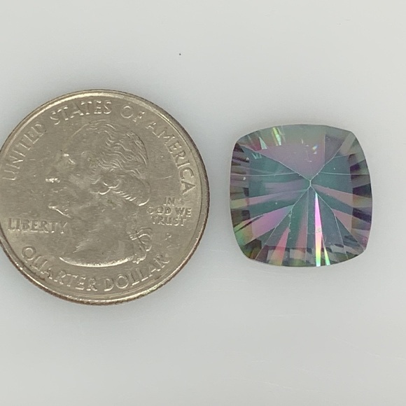 12.95ct Natural Mystic Topaz Cushion Cut - Picture 12 of 15